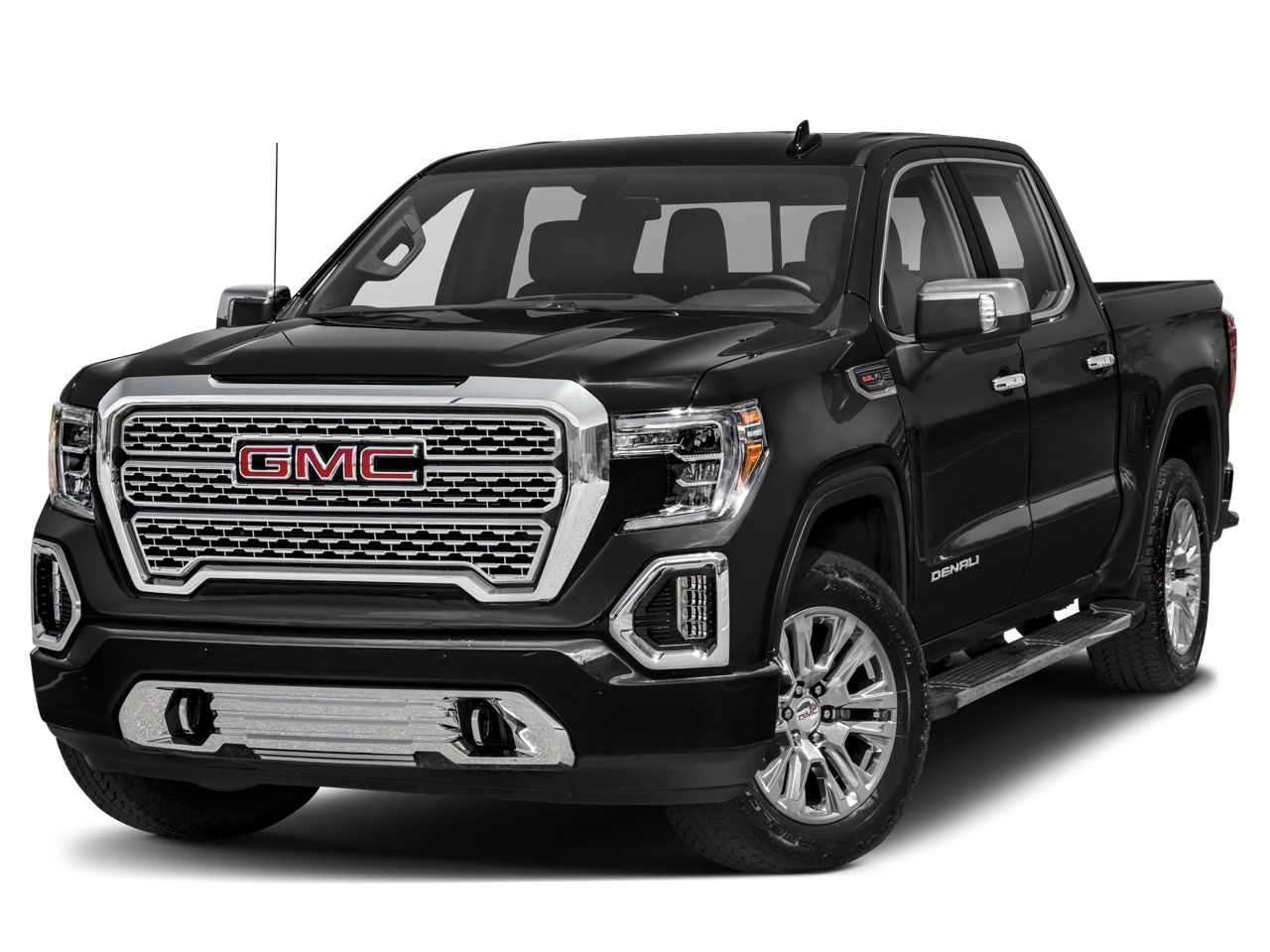 2021 GMC Sierra 1500 Denali in White Frost Tricoat — front three-quarter view