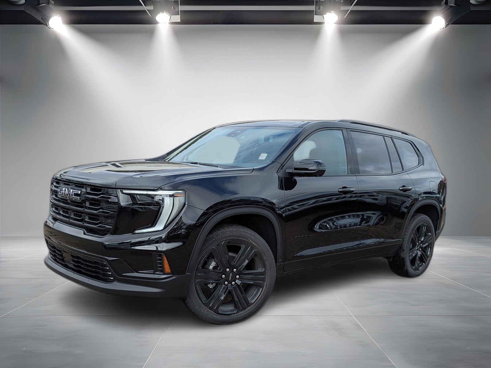 2026 GMC Acadia Elevation in Ebony Twilight Metallic — front three-quarter view