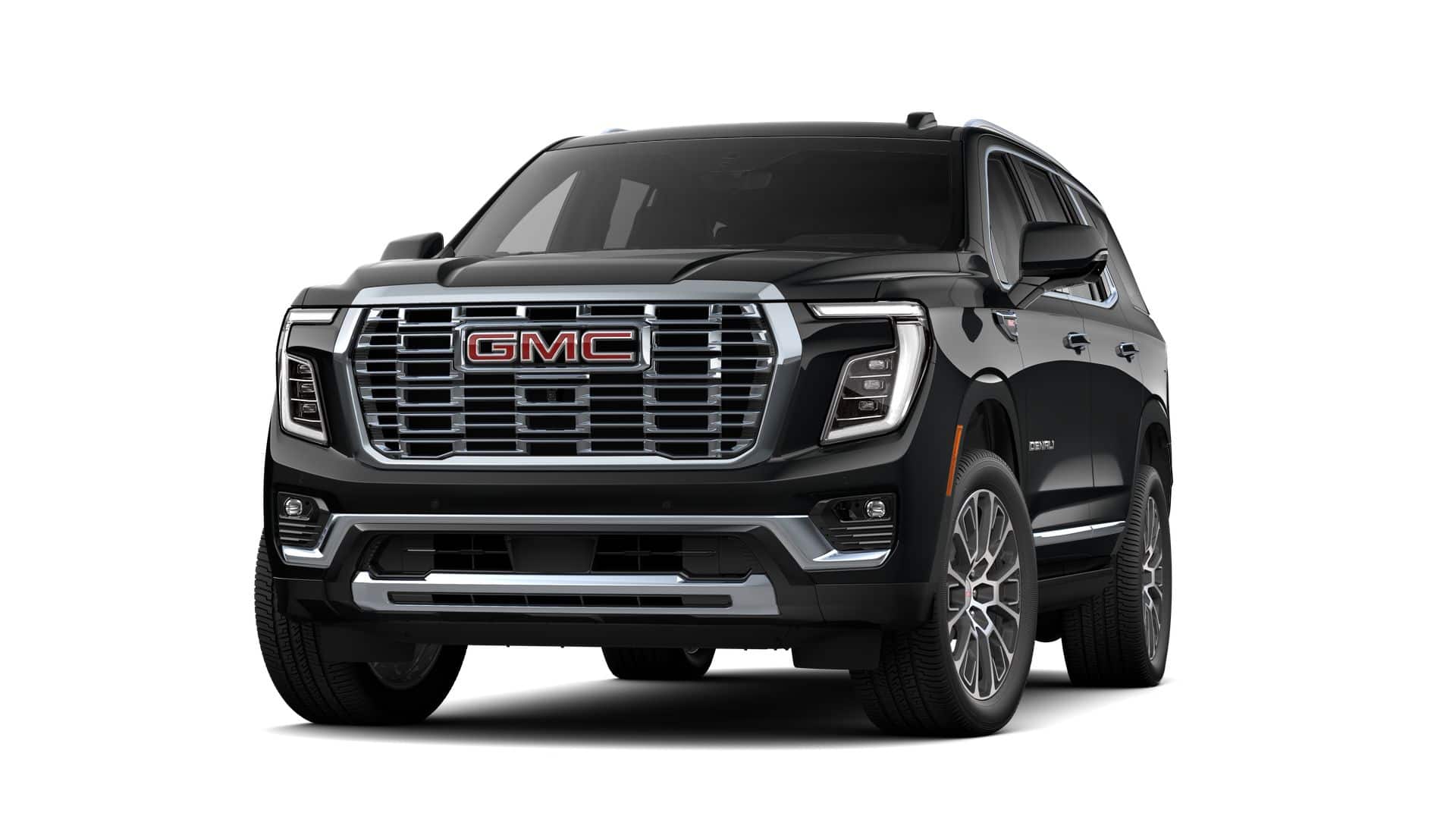 2026 GMC Yukon Denali in Onyx Black — front three-quarter view