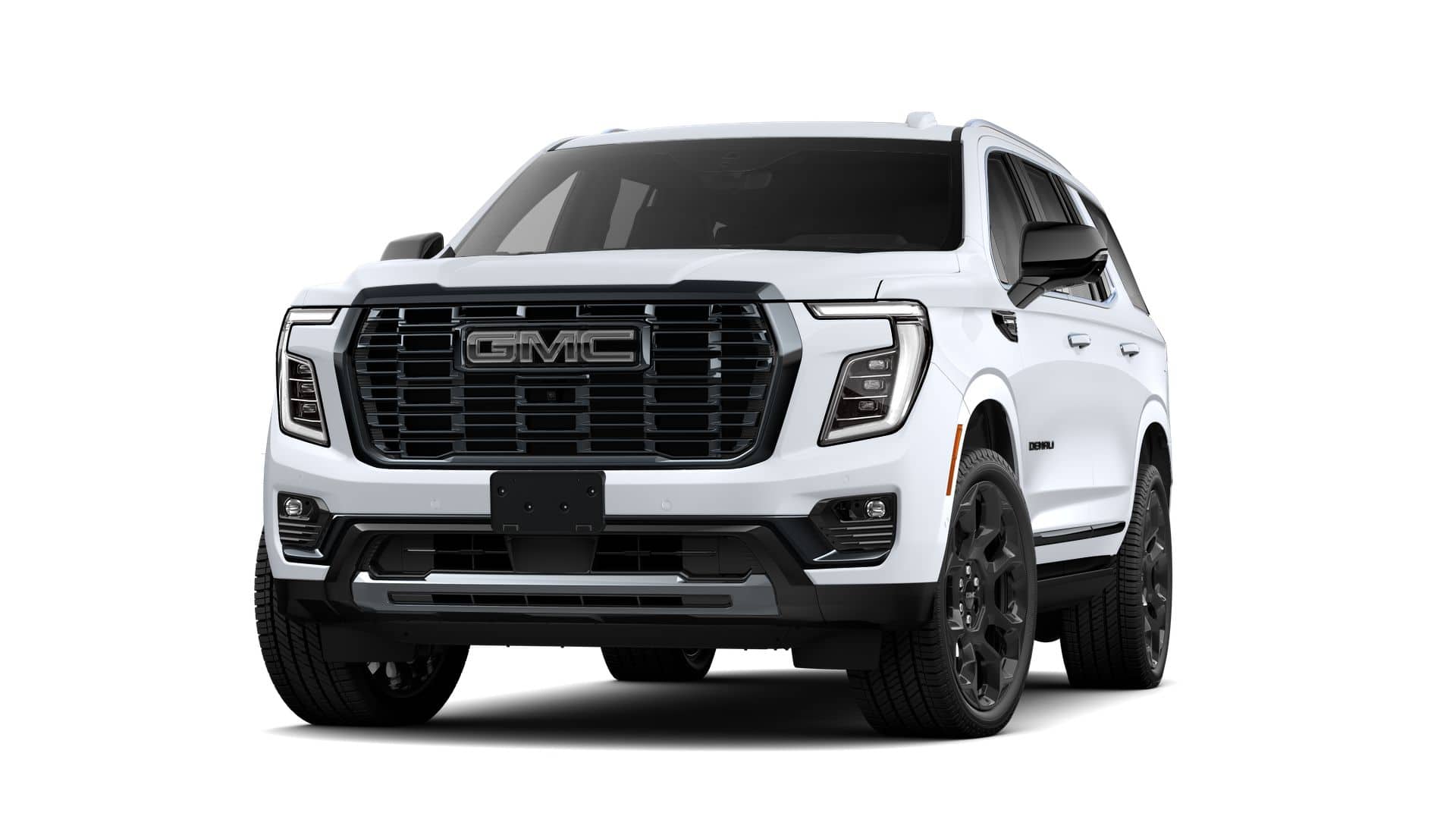 2026 GMC Yukon Denali Ultimate in Glacier White Tricoat — front three-quarter view