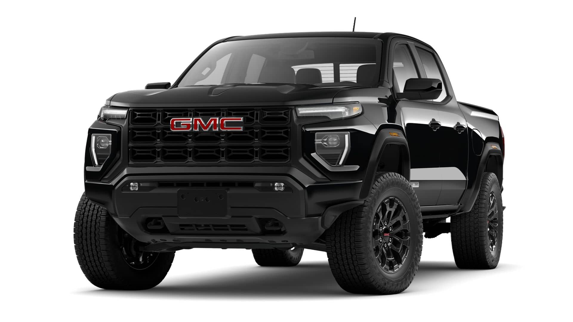 2026 GMC Canyon Elevation in Onyx Black — front three-quarter view