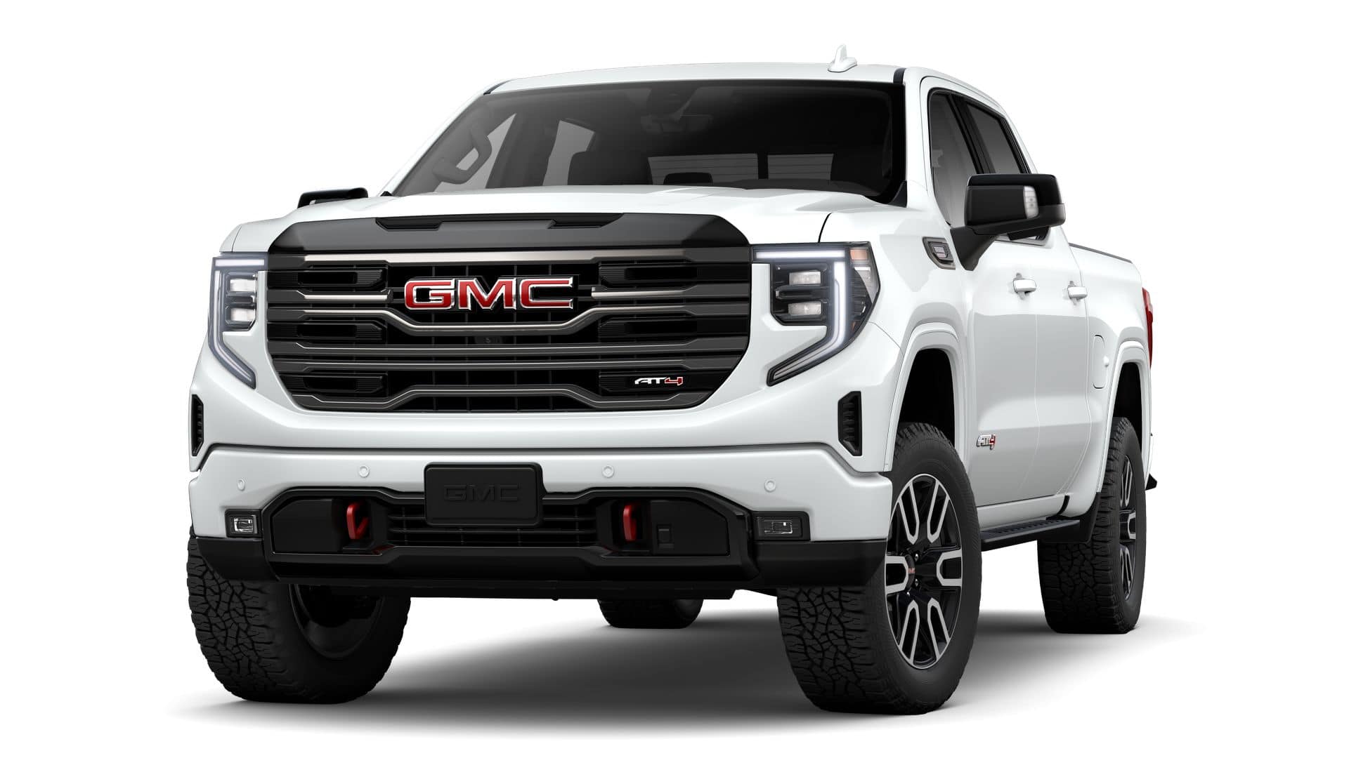 2026 GMC Sierra 1500 AT4 in Summit White — front three-quarter view
