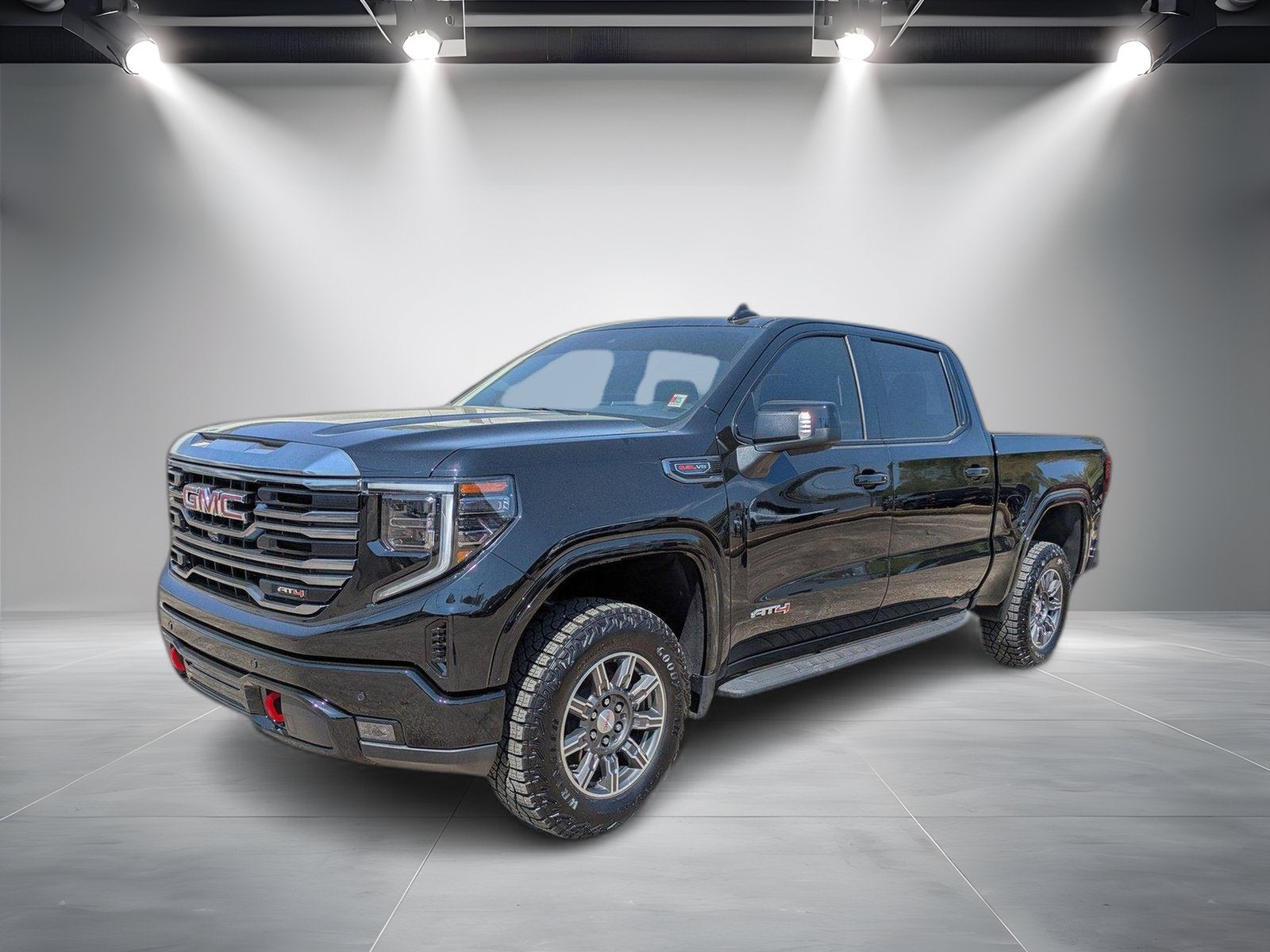 2024 GMC Sierra 1500 AT4 in Onyx Black — front three-quarter view