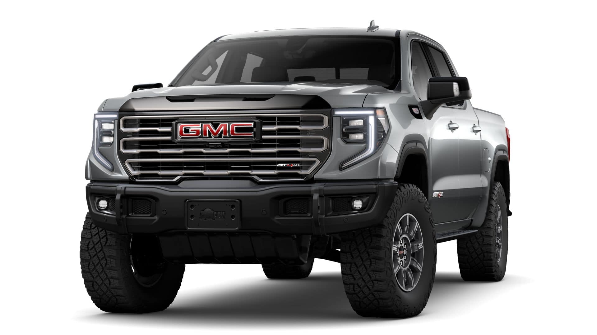 2026 GMC Sierra 1500 AT4X in Sterling Metallic — front three-quarter view
